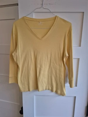 Jones New York Womens XL Top Light Weight Sweater-Light Yellow - Image 1 of 3