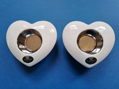 Fa.Gilde , Dreamlight Collection Set 2 Stück für Teelichte . Farbe: weiß silber. - Bild 1 von 4