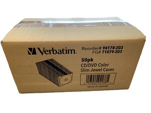 Verbatim CD/DVD Color Slim Jewel Cases (94178) - Picture 1 of 2