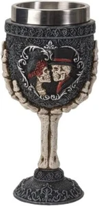 Pacific Giftware Skeleton Couple Goblet, 7-inch Height, Resin - Picture 1 of 1