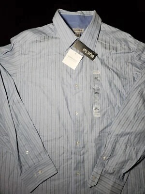 Mens 2XLT Concepts By Claiborne Long Sleeve Button Up Shirt With Tags Light Blue - Image 1 of 4