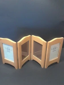 Accordion Picture Frame Wood Folding 4x6 inches Holds 4 photos NEW - Picture 1 of 10