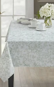 KARA EASTER BUNNY GREEN TOILE TABLECLOTH 60" X 84" NEW - Picture 1 of 3