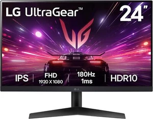 LG Gaming Monitor 24 inch UltraGear FHD 24GS60F IPS HDMI Display Port 180Hz 1ms - Picture 1 of 24