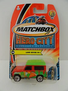 2004 Matchbox #58 Land Rover 90 (Red Pizza) - Picture 1 of 6