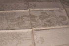 Stary lniany ręcznik adamaszkowy "Trębacz" Behüt Dich God Secesja (11265)