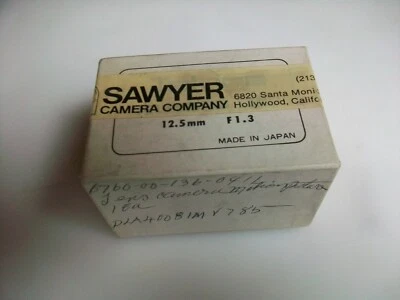 NEW  SAWYER 12.5 MM F1.3  CAMERA LENS   - Image 1 of 4