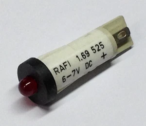 1 Stück RAFI 1.69 525 LED Signalleuchte 6-7V DC 10mm, rund, rot (M6546) - Picture 1 of 3