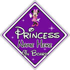 Disney Princess On Board Car Sign - Minnie Mouse - Purple - Personalised 