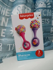 Maraca RATTLE 6" Baby / Infant Plastic Toy by Fisher Price - Picture 1 of 9