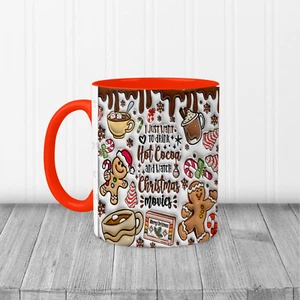 I just want to drink Hot Cocoa Inflated Printed Mug + coaster Christmas Eve Box - Picture 1 of 7