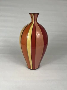 Raymond Waites For Toyo große gestreifte Keramikvase 14,5" hoch - Bild 1 von 6