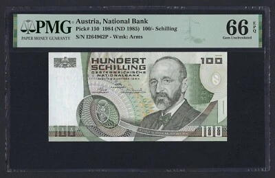 Austria 100 chelines 1984 (ND 1985) P150 sin circular grado 66 Foto 1 de 2