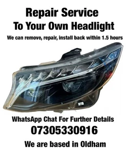 Mercedes Vito V Class W447 2014 to 2019 Full LED Headlight Repair Service - Picture 1 of 1
