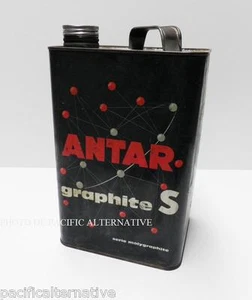 ANTAR GRAPHITE S Molygraphite Series Metal Can Antique Diesel Oil Pub Box - Picture 1 of 8