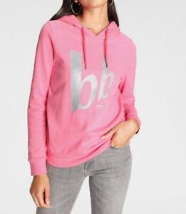 Bruno Banani Damen Hoodie Sweatshirt Pullover Langarm Kapuze pink Gr. 36 NEU