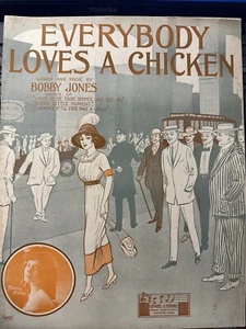 J 11x14 Bobby Jones Boston Sheet Music EVERYBODY LOVES A CHICKEN - Picture 1 of 3
