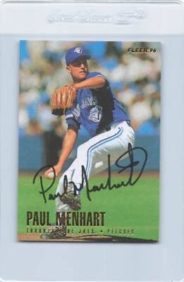 1996 Fleer #279 Paul Menhart Blue Jays Signed Auto *K1052 - Image 1 of 2
