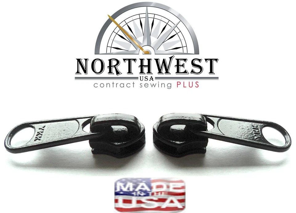 YKK Sliders use for # 8 Coil Zipper - 25 sliders - Long Pull Black NW8799