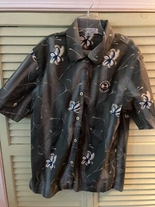 Como Sport Hawaiian Style Shirt Womens Large Pebble Beach Golf 90s Made In Italy - Picture 1 of 5