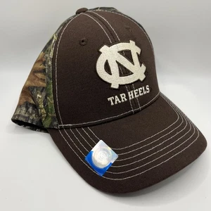 UNC North Carolina Tarheels Cap Embroidered Camouflage Brown Adjustable Hat NWT - Picture 1 of 5