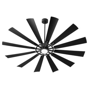 Matte Black 72"Patio Fan from the Cirque Collection - Picture 1 of 3