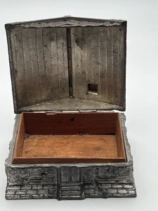 Antica statuetta portasigarette giapponese rame, legno, metallo Cira 1920 unica - Foto 1 di 23