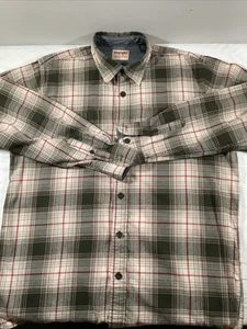 Camisa de hombre WRANGLER Authentics manga larga con botones talla LT franela E49 - Imagen 1 de 9