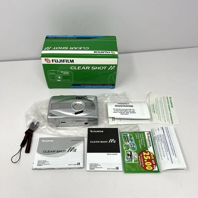 Cámara fotográfica Fujifilm Clear Shot M ii 35 mm de colección plateada nueva en caja abierta completa Foto 1 de 4