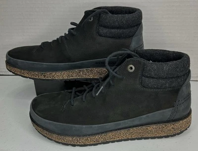 Birkenstock Honnef Unisex Alto Negro Cuero Nobuck EU 41 Mujeres 10 Hombres 8 Usado en Excelente Condición Foto 1 de 4