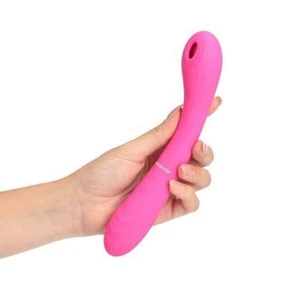 Vibratore vaginale in silicone morbido fallo liscio vibrante succhia clitoride - Imagen 1 de 6