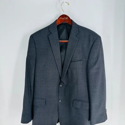 Abrigo deportivo occidental clásico de dos botones Calvin Klein gris oscuro talla 44 R Foto 1 de 4