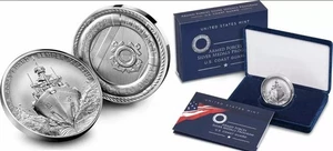 Coast Guard 2.5 oz Silver Armed Forces Medal Program (2022) - Sealed Box - Picture 1 of 2