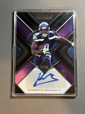 2022 Wild Card Auto Mania Kenneth Walker III Triangle Mirror Purple Pink Auto - Image 1 of 2