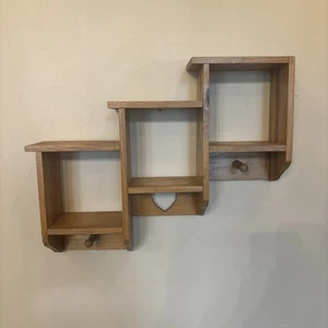 Vintage Wandbehang Holz Regal Landhaus Landhaus Deko ca. 19" breit - Bild 1 von 24