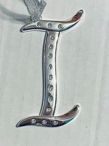 Ornamento di Harvey Lewis LETTERA l Cristalli ornamento metallo argento di Swarovski - Foto 1 di 6