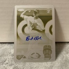 2023 Topps Chrome Update Brent Headrick Rookie Yellow Printing Plate Auto 1/1