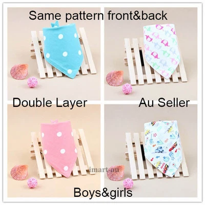 Baby bibs boys girls infants feeding bibs bandana dribble bibs newborn toddler - image 1 of 4