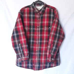 RedHead Flanell Hemdjacke Erwachsene XL rot kariert Fleece gefüttert Shacket - Bild 1 von 12