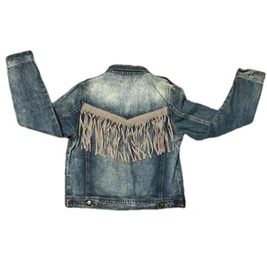 Giacca jeans con frange taglia XL - Foto 1 di 6