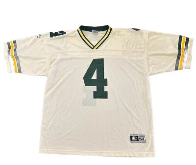 Camiseta Brett Favre Green Bay Packers 2XL 54 Starter Vintage Blanca  Foto 1 de 4
