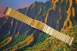 JB CHAMPION 19MM STRAIGHT END 10K GF GOLD SPORTS DRESS WATCH DEPLOYMENT BRACELET - Picture 1 of 6