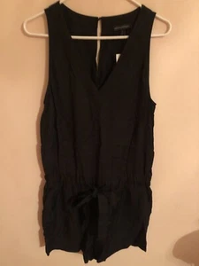 NWT Banana Republic Womens Brown Sleeveless V Neck Belted Romper Size 8 - Picture 1 of 8