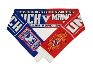 Ipswich Town v Manchester United 24/11/2024 Portman Road Match Scarf Memorabilia - Picture 1 of 7