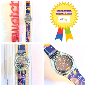 Swatch Gent Solar Neu SRG100 Planetarium 1995 Vintage Solar Armbanduhr - Bild 1 von 11