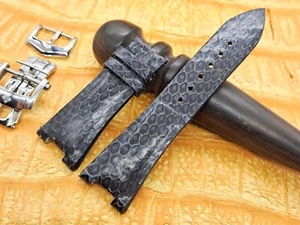 25mm/18mm Exotic leather Watch Band Minimalist Design Bespoke Military Fashion - Picture 1 of 13