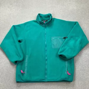 VINTAGE Patagonia Fleece Adult Extra Large Green USA Made Full Zip Jacket Men - Picture 1 of 12