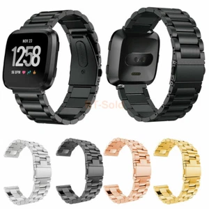 Hot New - For Fitbit Versa / 2 / Lite Replace Stainless Steel Watch Band Strap - Picture 1 of 17