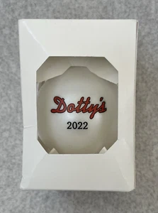 Galactic Dotty's 2022 Christmas Holiday Reindeer Tree Ornament White Round Glass - Picture 1 of 5