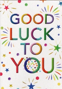 'GOOD LUCK TO YOU' GREETINGS CARD AND ENVELOPE 5" X 7" - Picture 1 of 3